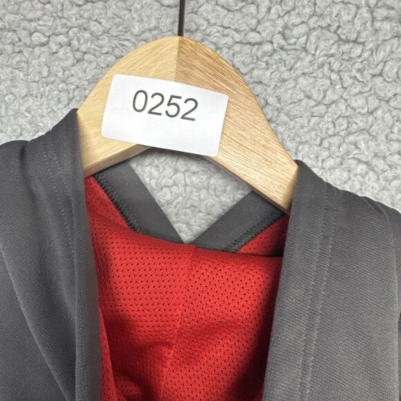 Men’s Under Armour Hooded Sweatshirt-Loose Fit Large Coldgear Gray/Red - Picture 8 of 8